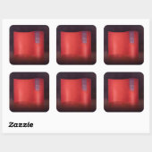 朱塗り屏風 スクエアシール (シート)