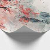 朱桜の塔の水彩画 ラッピングペーパー (角)