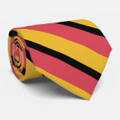 朱肉金ゴールドと黒斜ストライプのネクタイ ネクタイ (ロール)