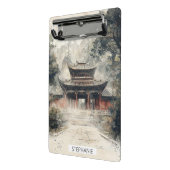 朱色の寺院門 水彩インク (1) ミニクリップボード (アングル2)