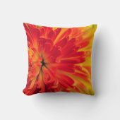 朱色の花 クッション (正面)