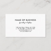 朱色の黒及び海軍-抽象的な水彩画 名刺 (裏面)