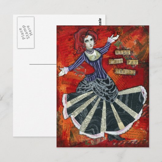 朱色はがき ポストカード (正面/裏面)