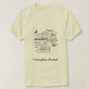 朱色教区のルイジアナの都市及び場所のワイシャツ Tシャツ