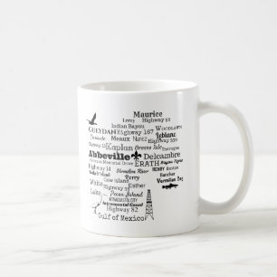 朱色教区のルイジアナの都市及び通りのマグ コーヒーマグカップ