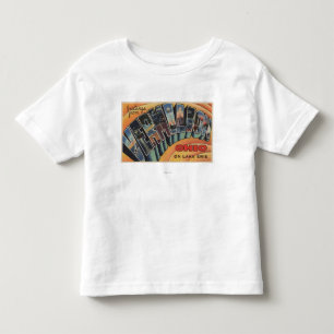 朱色、オハイオ州-大きい手紙場面 トドラーTシャツ