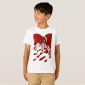 朱雀 英語物語桜島鹿児島ゆる茶 Tシャツ (正面フル)