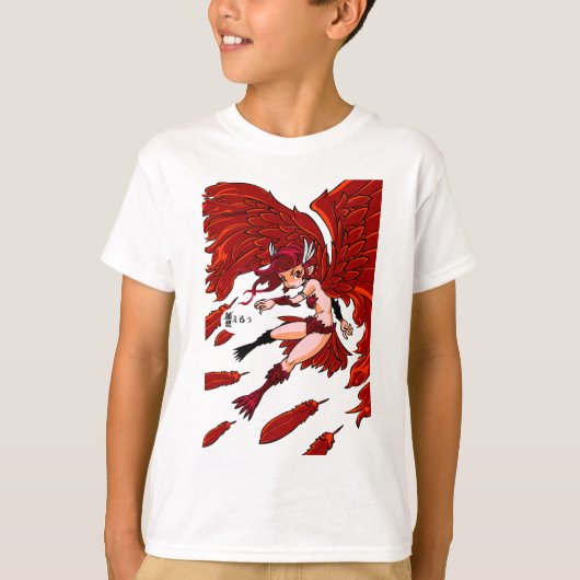 朱雀 英語物語桜島鹿児島ゆる茶 Tシャツ (正面)