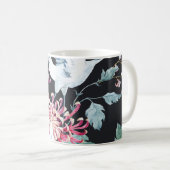 朱鶴菊の水彩模様 コーヒーマグカップ (正面右)