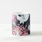 朱鶴菊の水彩模様 コーヒーマグカップ (中央)