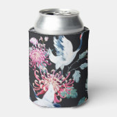 朱鶴菊の水彩模様 缶クーラー (缶正面)