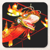 朱龍 スクエアペーパーコースター (正面)