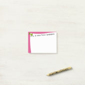 机からのかわいいプッシュピン名前をカスタムする ポストイット (デスク上)