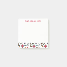 机からのパーソナライズな学校のナース ポストイット