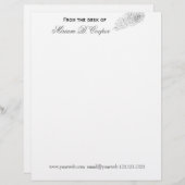 机からのモダンな手描きの専門のペン レターヘッド (正面/裏面)