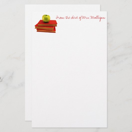 机からの先生の 便箋 (正面/裏面)