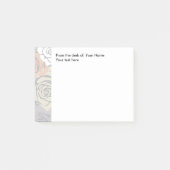 机からの花柄の ポストイット (正面)