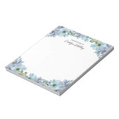 机からの青いフローラパーソナライズされた、 ノートパッド (回転)