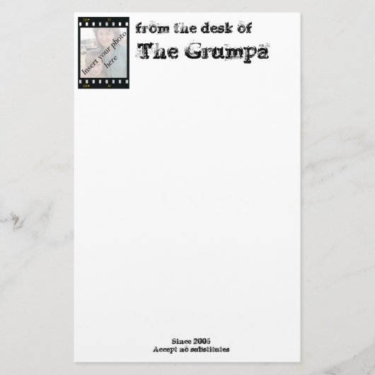 机からの、Grumpa 便箋 (正面)