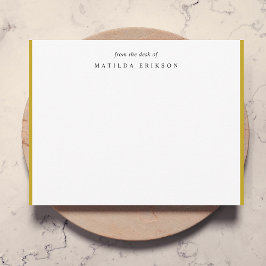 机からエレガントの洗練された金ゴールド ノートカード