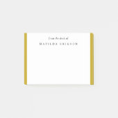 机からエレガントの洗練された金ゴールド ポストイット (正面)