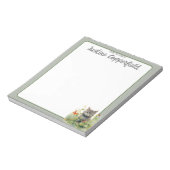 机からカスタマイズした水彩キャットセージ ノートパッド (回転)