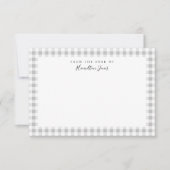 机からギンガムチェック サンキューカード (正面)