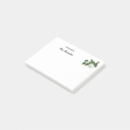 机からスタイリッシュの水彩植物 ポストイット (アングル)