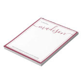 机からパーソナライズされたの白いブルゴーニュの名前 ノートパッド (回転)