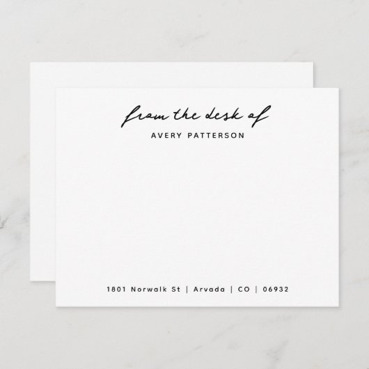 机からプロフェッショナル文房具 ノートカード (正面/裏面)