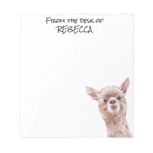 机からラマを覗きパーソナライズされた込む ノートパッド