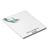 机から人魚の恋人パーソナライズされた ノートパッド (アングル)