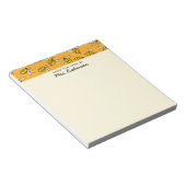 机から忙しかわいいハチの先生 ノートパッド (アングル)