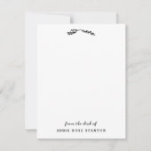 机から黒く交差した小枝 ノートカード (正面)