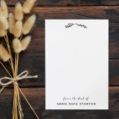 机から黒く交差した小枝 ノートカード