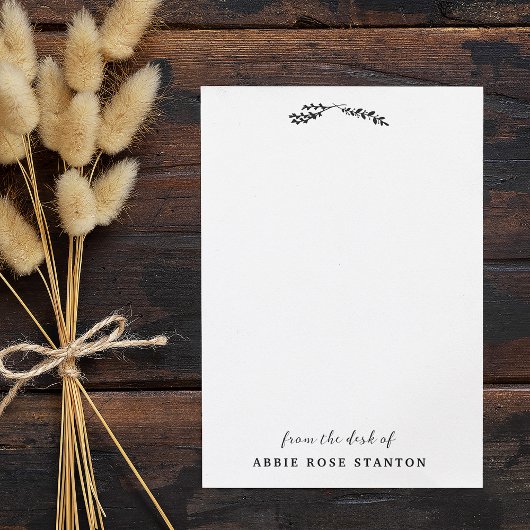 机から黒く交差した小枝 ノートカード