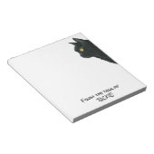 机から黒猫をのぞきパーソナライズされたる ノートパッド (アングル)