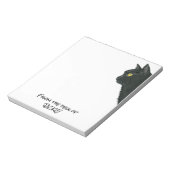 机から黒猫をのぞきパーソナライズされたる ノートパッド (回転)