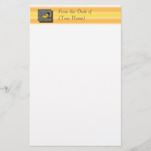 -机から…の静止したボルティモア・オリオールズ… 便箋 (正面)