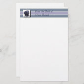 -机から…の静止した黒いLabradore… 便箋 (正面/裏面)