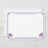 机から |クラシック米国旗パーソナライズされたN ノートカード (正面)