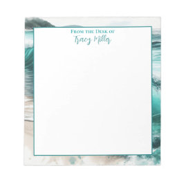 机から |パーソナライズされた海波 ノートパッド