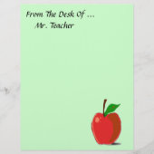 机から…リンゴ文房具 (正面)