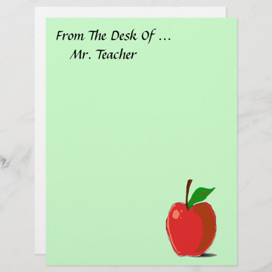 机から…リンゴ文房具 (正面/裏面)