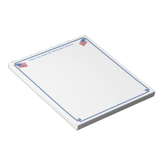 机から |全頭が切れる米パーソナライズされた ノートパッド (アングル)