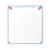 机から |全頭が切れる米パーソナライズされた ノートパッド (正面)