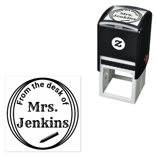 「机から」自己インクパーソナライズされたスタンプ セルフインキングスタンプ (インサイチュ)