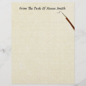 机から…鉛筆文房具を持つ (正面)