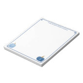 机から |青クラシックと白のカボチャ ノートパッド (回転)