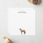 机から |馬エレガント馬馬名 ノートカード (正面/裏面インサイチュ)